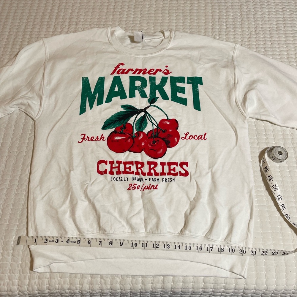 Roolee Farmer’s Market Sweatshirt With Cherries 🍒 - Picture 10 of 12